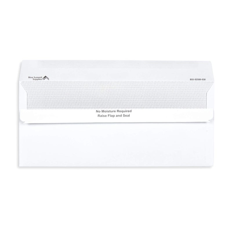 Blue Summit Supplies 500#10 Single Window Security Envelopes Flip and Seal, Designed for QuickBooks Invoices and Business Statements, Number 10 Size 4 1/8â€ X 9 1/2â€, 500 Pack - Image 3